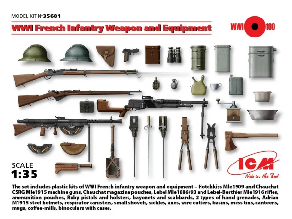 WWI French Infantry Weapon and Equipment