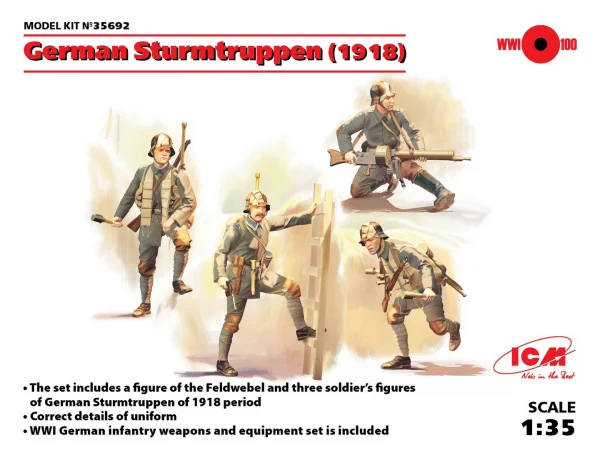 German Sturmtruppen (1918) (4 figures)