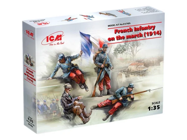 French Infantry on the march (1914) (4 figures)