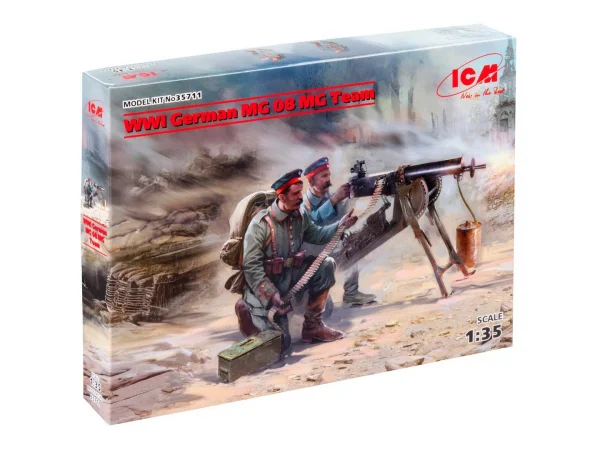 WWI German MG08 MG Team (2 figures)