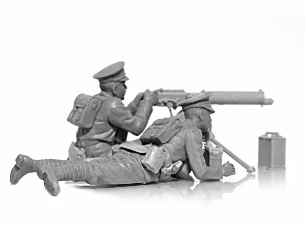 WWI British Vickers MG Crew (Vickers MG & 2 figures)