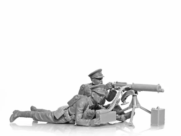 WWI British Vickers MG Crew (Vickers MG & 2 figures)