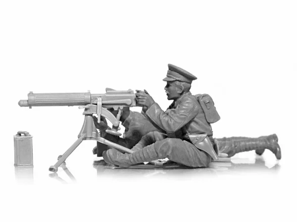 WWI British Vickers MG Crew (Vickers MG & 2 figures)