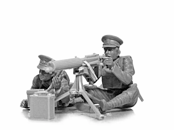 WWI British Vickers MG Crew (Vickers MG & 2 figures)