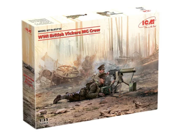 WWI British Vickers MG Crew (Vickers MG & 2 figures)