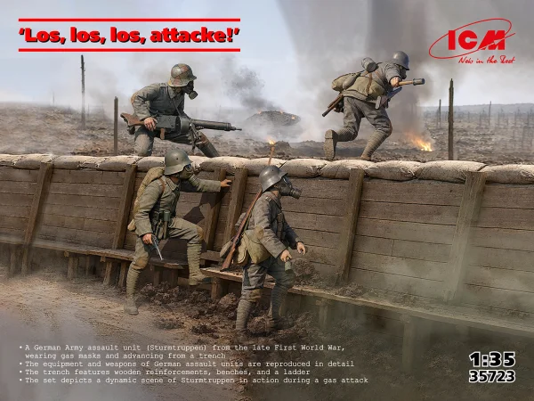 Los - Los - Los - Attacke!German Army Assault Unit (4 Figures)
