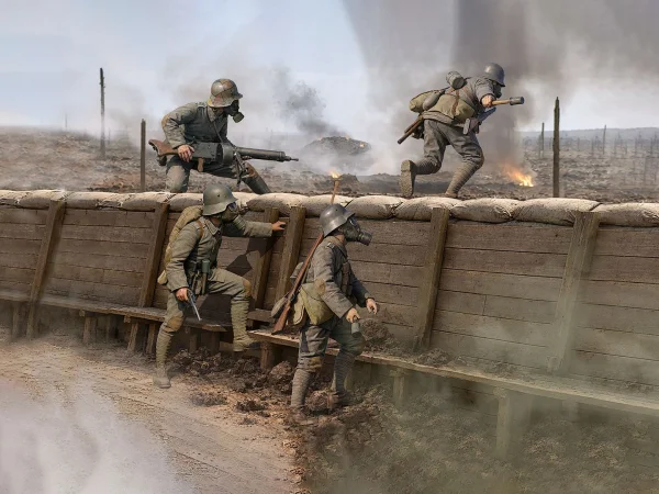 Los - Los - Los - Attacke!German Army Assault Unit (4 Figures)
