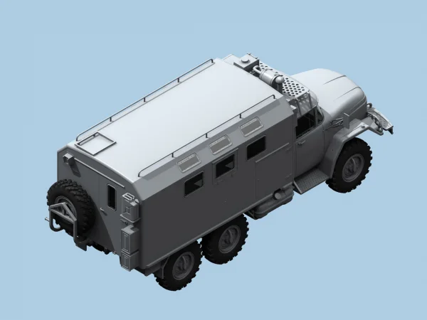 Chernobyl #1 Radiation Monitoring Station (ZiL Truck - Barrier Checkpoint & 5 Figures)