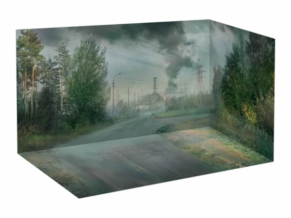 Chernobyl #1 Radiation Monitoring Station (ZiL Truck - Barrier Checkpoint & 5 Figures)