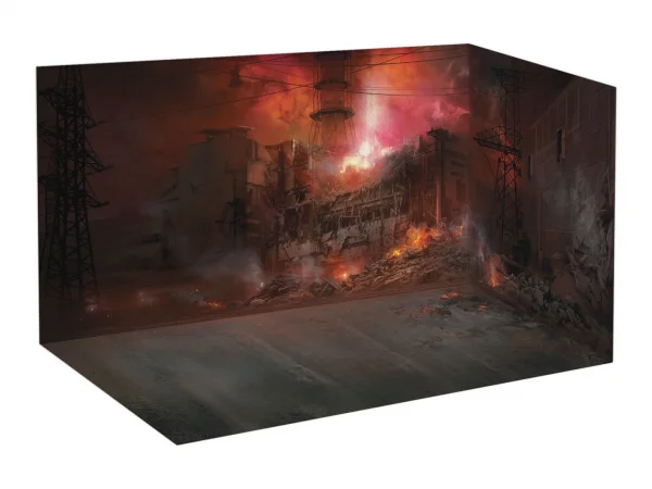 Chernobyl #2 Fire Fighters (AC-40-137A Fire Truck - 4 Figures & Diorama Base with Background)