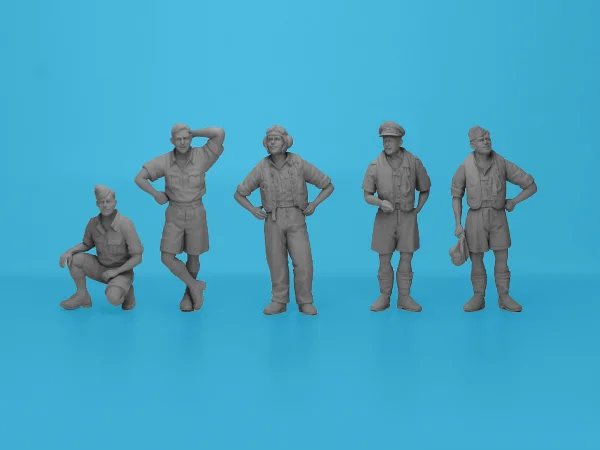 RAF Pilots In Tropical Uniforms (1941-1945) 5 Figures
