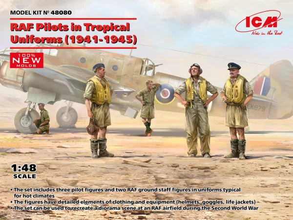 RAF Pilots In Tropical Uniforms (1941-1945) 5 Figures