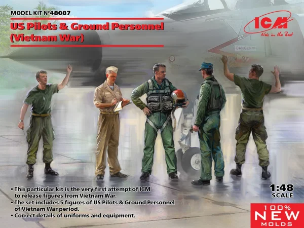 US Pilots & Ground Personnel (Vietnam War) (5 figures)