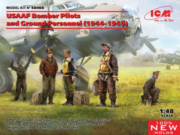 USAAF Bomber Pilots & Ground Personnel (1944-1945) 5 Figures