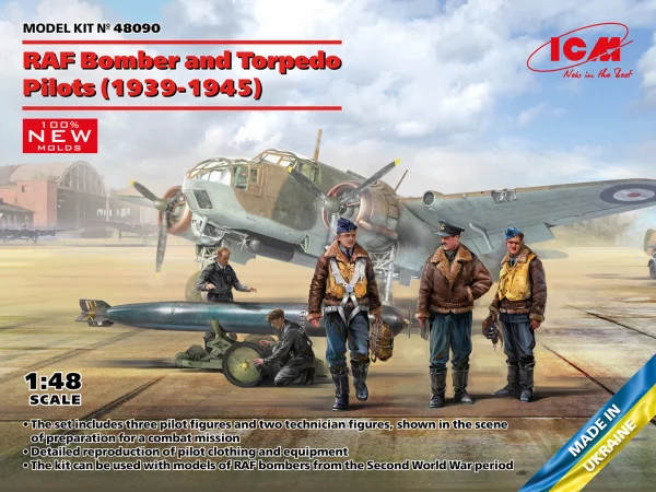 RAF Bomber & Torpedo Pilots (1939-1945) 5 Figures