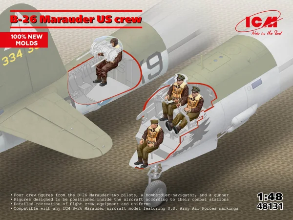 B-26 Marauder U.S. Crew (4 Figures)