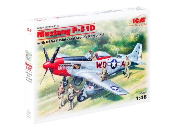 Mustang P-51D with USAAF Pilots and Ground Personnel