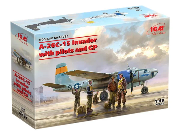 A-26C-15 Invader with pilots and ground personnel