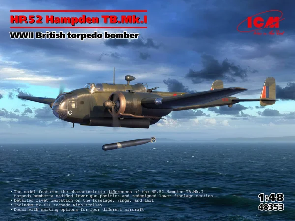 HP.52 Hampden TB.Mk.I WWII British Torpedo Bomber
