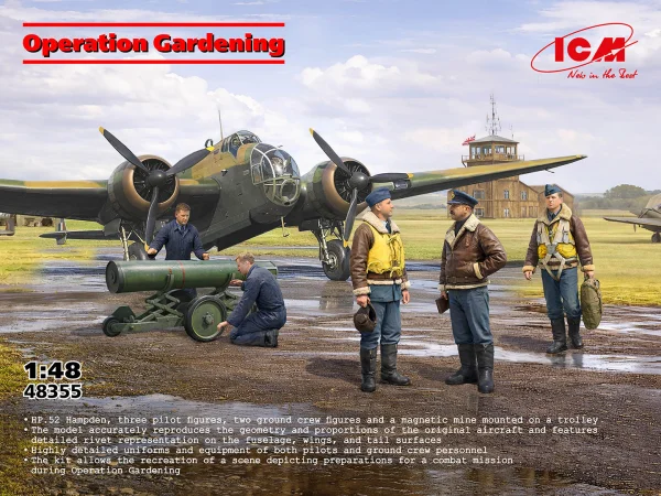 ‘Operation Gardening’ HP.52 Hampden Mine Layer & 5 Figures