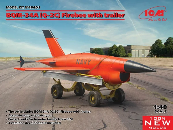 (BQM-34A) Q-2C Firebee with trailer (1 airplane and trailer)
