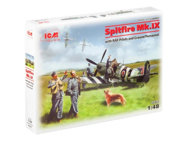 Spitfire Mk.IX with RAF Pilots and Ground Personnel