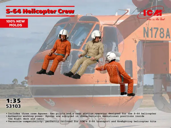 S-64 Helicopter Crew (3 Figures) — image 4 of 10