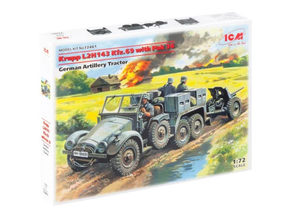 Krupp L2H143 Kfz.69 with Pak 36 - German Artillery Tractor
