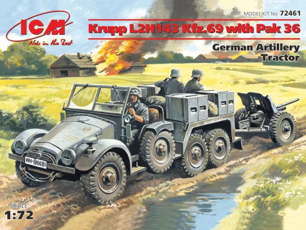 Krupp L2H143 Kfz.69 with Pak 36 - German Artillery Tractor