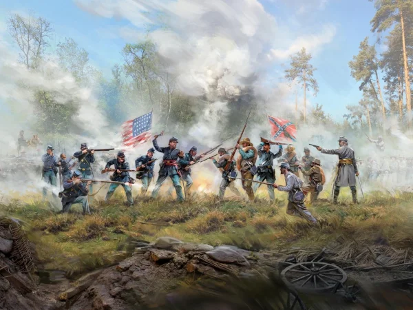 Fierce battle. American Civil War