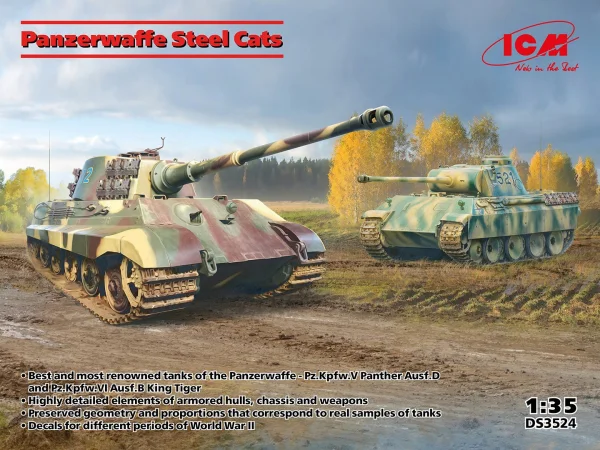 Panzerwaffe steel cats (Pz.Kpfw.V Panther Ausf.D - Pz.Kpfw.VI Ausf.B King Tiger)