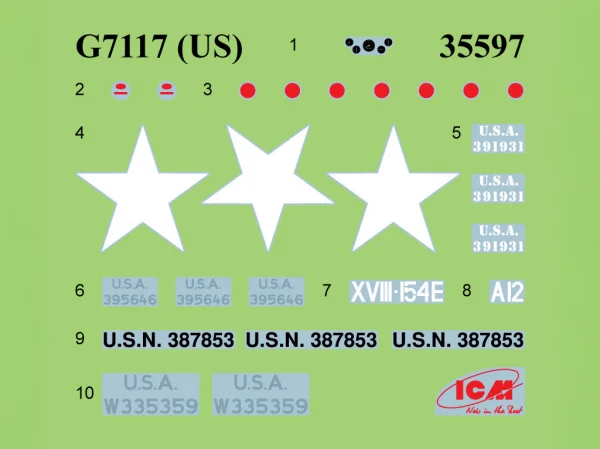 WWII U.S. Military Vehicles - G7117 - Studebaker US6-U3 - Studebaker US6-U5 (Set of 3 Trucks)