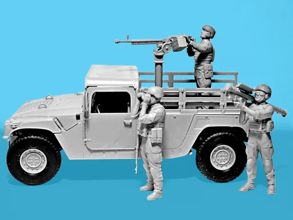 Drone Hunters’ Humvee M1097A2 Cargo Carrier - DShKM & Crew Figures)