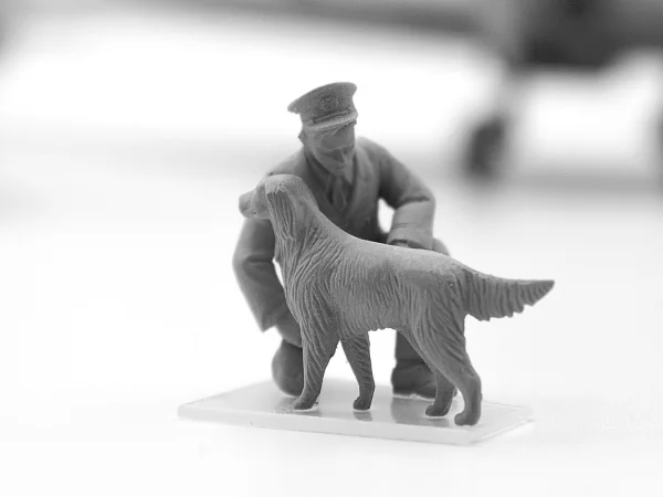 WWII RAF Airfield Diorama Set with 7 Figures & 2 Spitfires