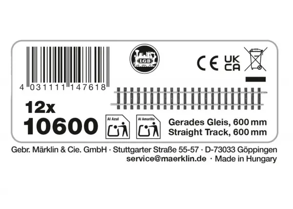LGB Straight Track - 600mm — image 5 of 5
