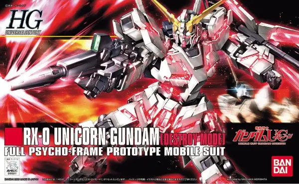 HGUC 1:144 RX-0 Unicorn Gundam (Destroy Mode) — image 2 of 2