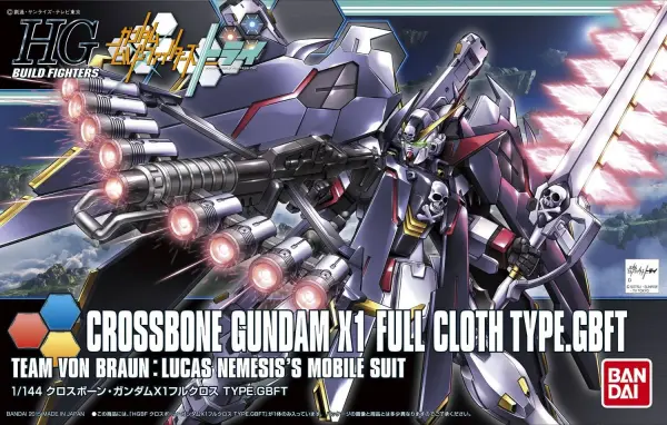 HGBF 1:144 Crossbone Gundam X1 Full Cloth Version GBF — image 1 of 2