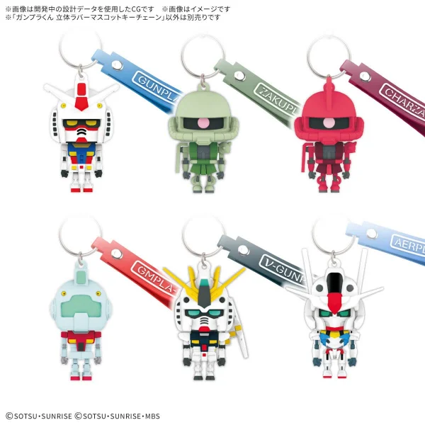 Gunpla-Kun 3D Rubber Mascot Keychain — image 2 of 2