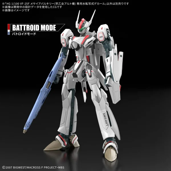 HG 1:100 VF-25F Messiah Valkyrie Alto Custom Water Decals &mdash; image 3 of 4
