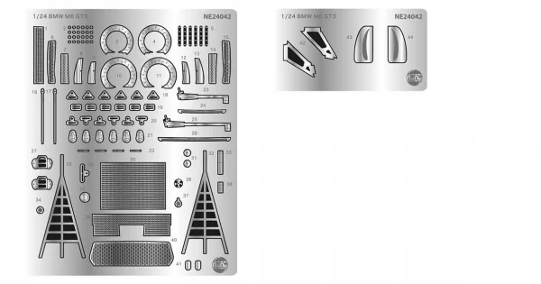 Etching Details Parts: BMW M6 Gt3 2020 Nls Winner