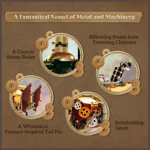 Steampunk Airship - 1949 pcs