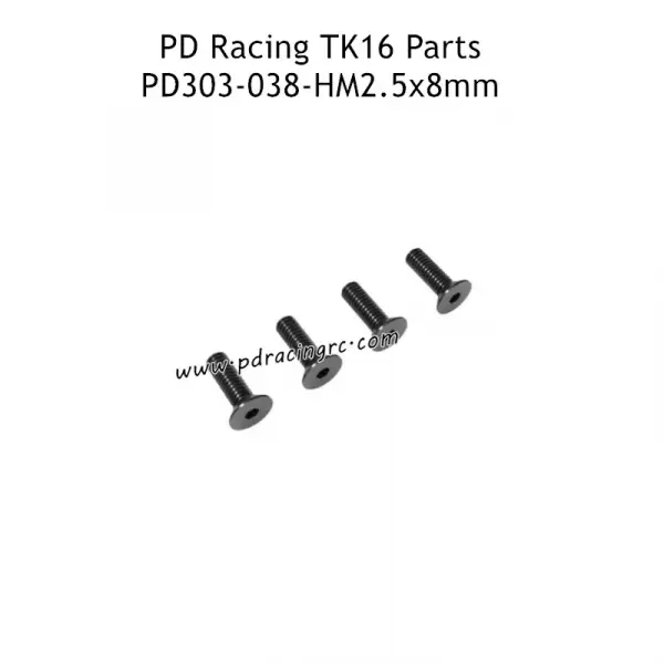 Flat Head Hex ScrewHM2.5*8 4pcs — image 1 of 2