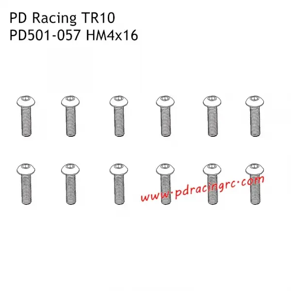 B head hex screw HM4*16 12pcs — image 1 of 2
