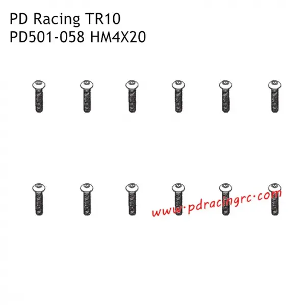 B head hex screw HM4*20 12pcs — image 1 of 2