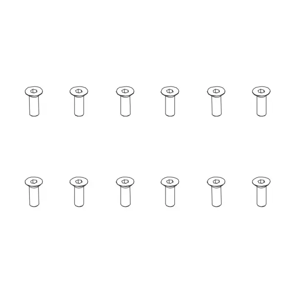 Flat Head Hex ScrewHM3*10 12PCS — image 2 of 3