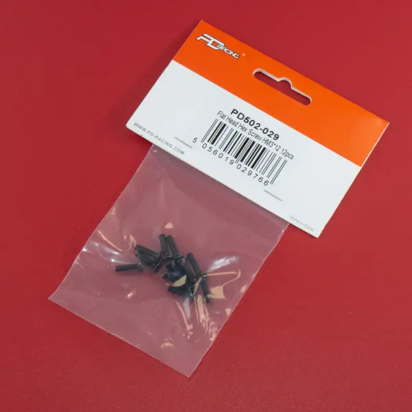 Flat Head Hex Screw HM3*12 12pcs