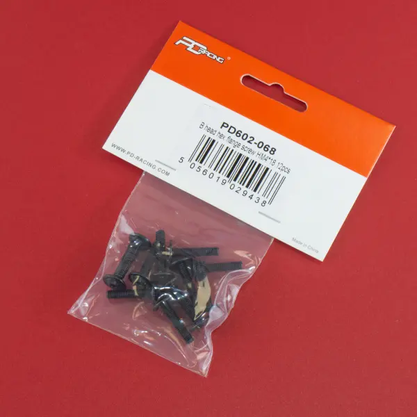 B head hex flange screw HM4*18 12pcs