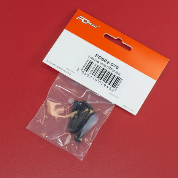 B head hex screw HM4*25 6pcs