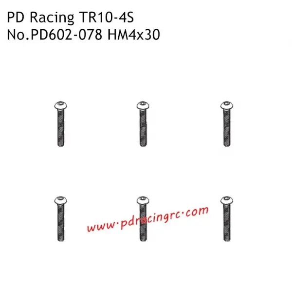 B head hex screw HM4*30 6pcs — image 1 of 2