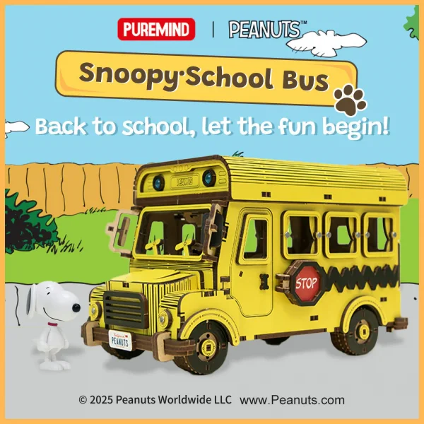 Peanuts™ Snoopy Yellow School Bus